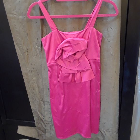 KittyKat Pink Sateen Party Dress M - Picture 1 of 3